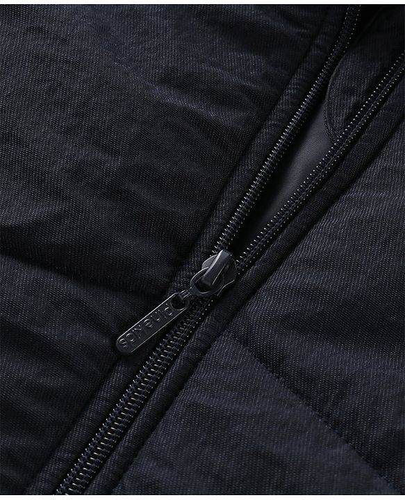 Pine Kids Woven Full Sleeves Solid Hooded Padded Jacket - Navy Blue