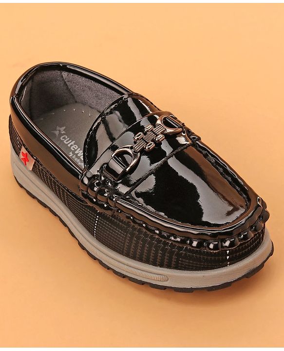 Cute Walk by Babyhug Slip On Formal Shoes - Black
