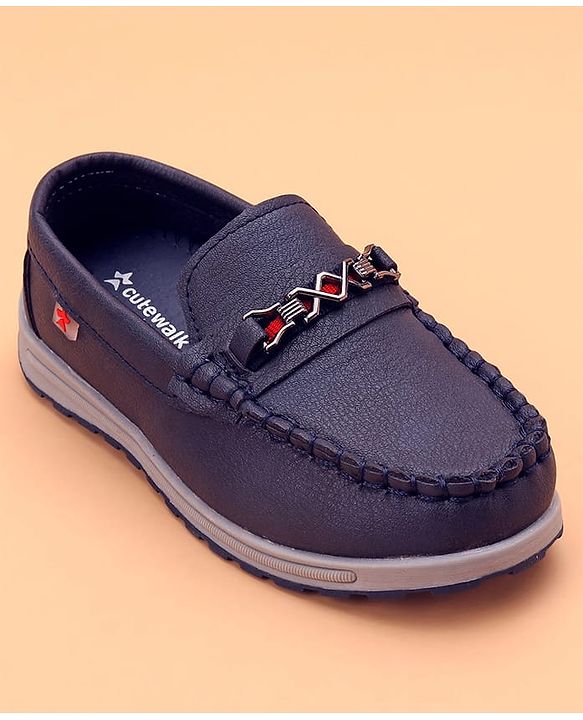 Cute Walk by Babyhug Slip On Formal Shoes - Blue
