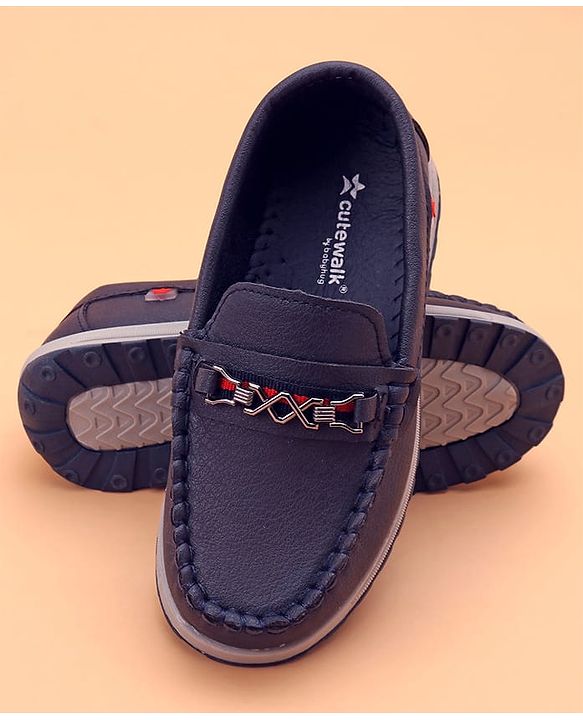 Cute Walk by Babyhug Slip On Formal Shoes - Blue