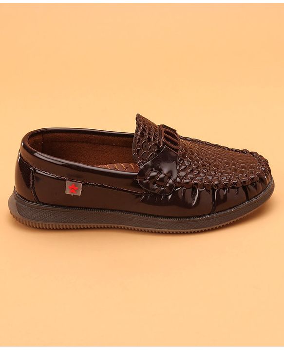 Cute Walk by Babyhug Formal Slip On Shoes - Dark Brown