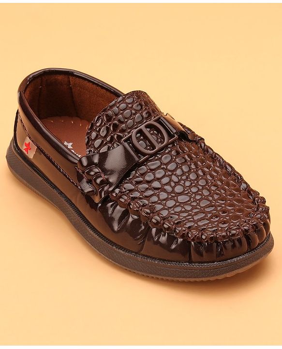 Cute Walk by Babyhug Formal Slip On Shoes - Dark Brown