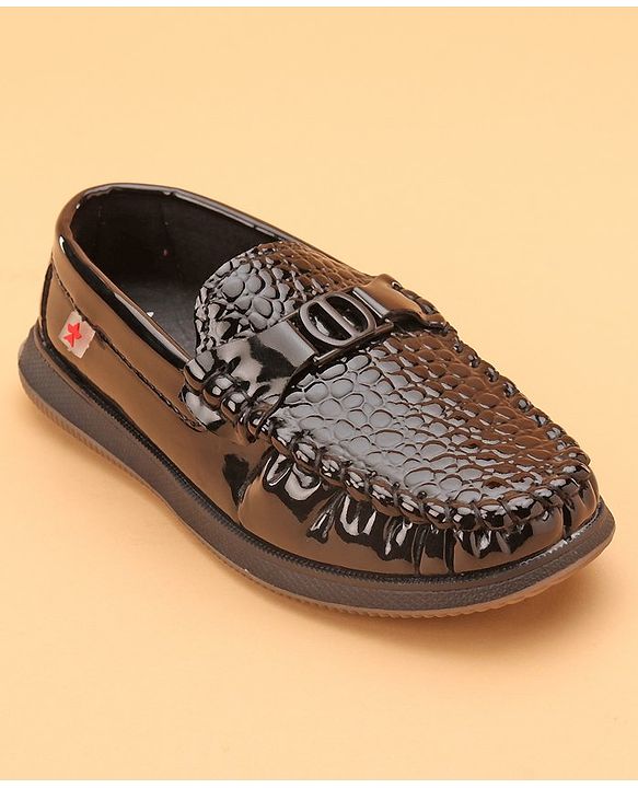 Cute Walk by Babyhug Formal Slip On Shoes - Dark Brown