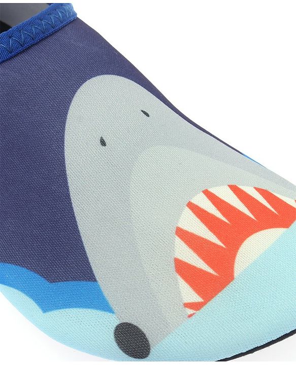 Cute Walk by Babyhug Slip On Water Shoes Shark Print - Navy