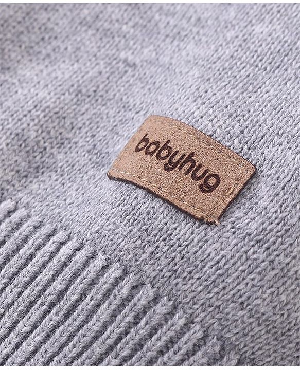 Babyhug Cotton Knitted Full Sleeves Pullover Light Weight  Sweater With Colour Block Design & Stripes - Multicolour