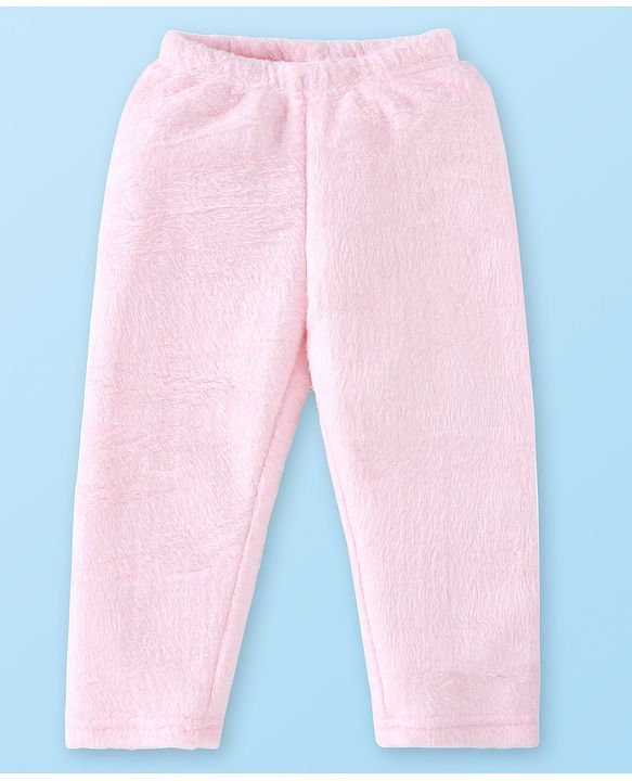 Babyhug Velour Knit Full Sleeves Winter Wear Night Suit with Unicorn  Applique - Pink