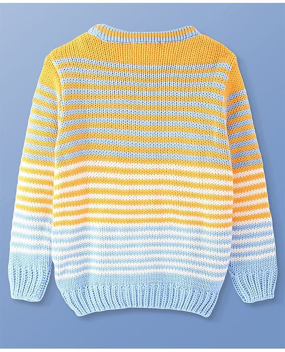 Pine Kids Knit Full Sleeves Striped Pullover - Multicolour