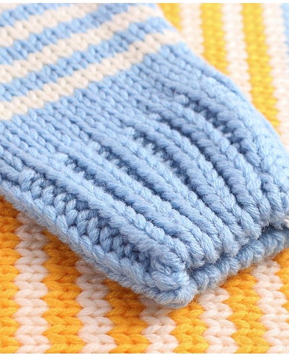 Pine Kids Knit Full Sleeves Striped Pullover - Multicolour