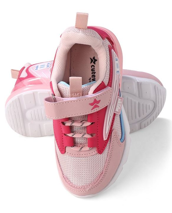 Cute Walk by Babyhug Casual Shoes With Velcro Closure - Pink