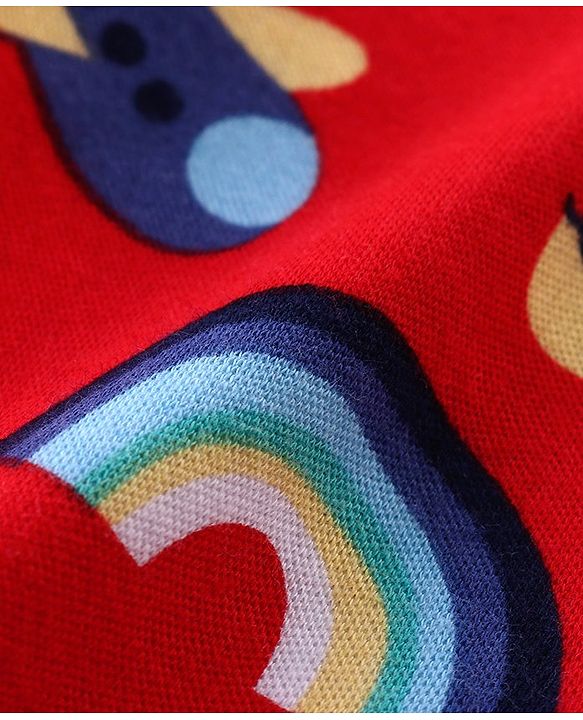 Babyhug Interlock Knit Striped Bootie Leggings with Vehicle & Text Print Pack of 3 - Multicolour