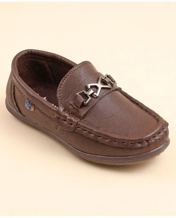 Cute Walk by Babyhug Slip On Party Wear Shoes - Brown