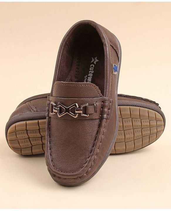 Cute Walk by Babyhug Slip On Party Wear Shoes - Brown