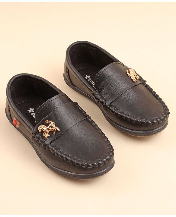 Cute Walk by Babyhug Slip On Formal & Party Wear Shoes with Horse Applique - Coffee
