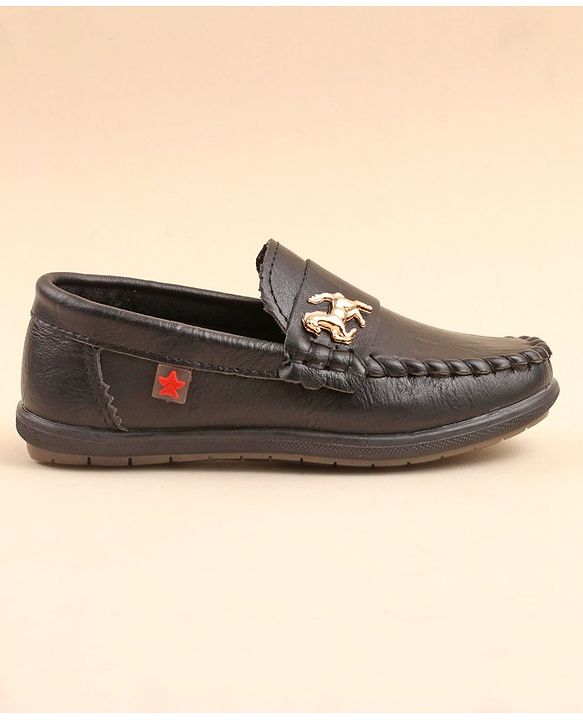 Cute Walk by Babyhug Slip On Formal & Party Wear Shoes with Horse Applique - Coffee