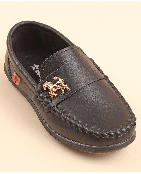 Cute Walk by Babyhug Slip On Formal & Party Wear Shoes with Horse Applique - Coffee