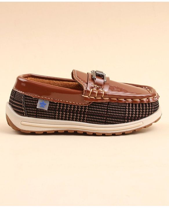 Cute Walk by Babyhug Slip On Formal & Party Wear Shoes with Applique - Brown
