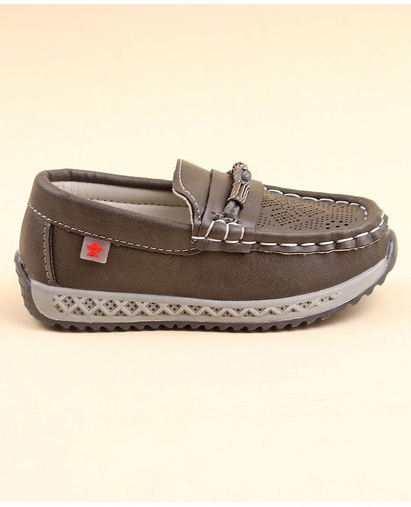 Cute Walk by Babyhug Slip On Loafer Shoes - Grey