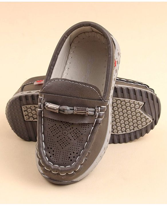 Cute Walk by Babyhug Slip On Loafer Shoes - Grey