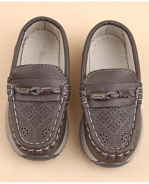 Cute Walk by Babyhug Slip On Loafer Shoes - Grey