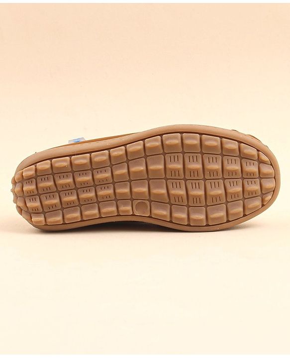 Cute Walk by Babyhug Slip On Loafer Shoes with Star Print - Brown
