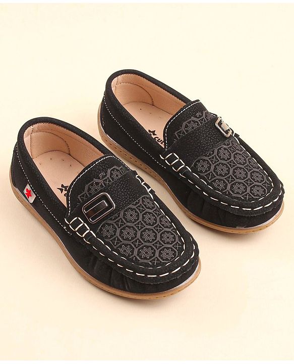 Cute Walk by Babyhug Slip On Loafer Shoes with Star Print - Brown