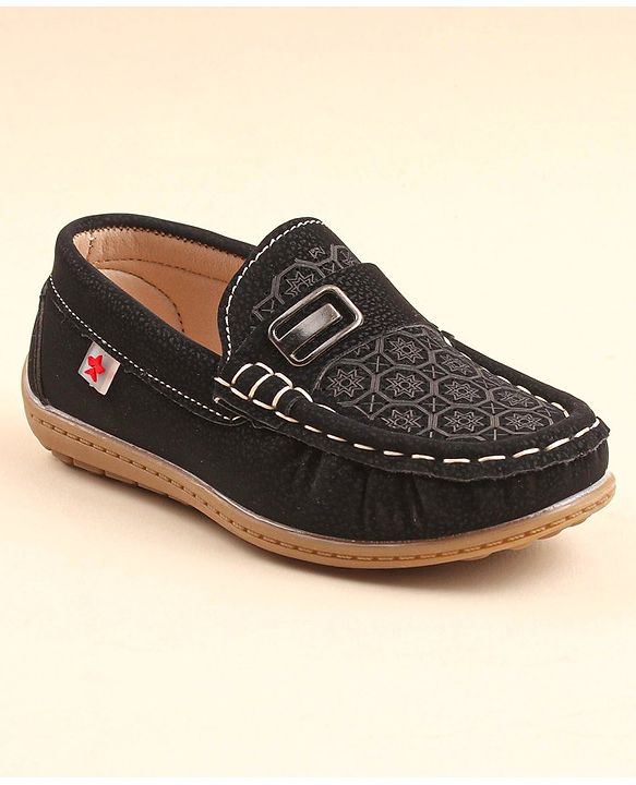 Cute Walk by Babyhug Slip On Loafer Shoes with Star Print - Brown