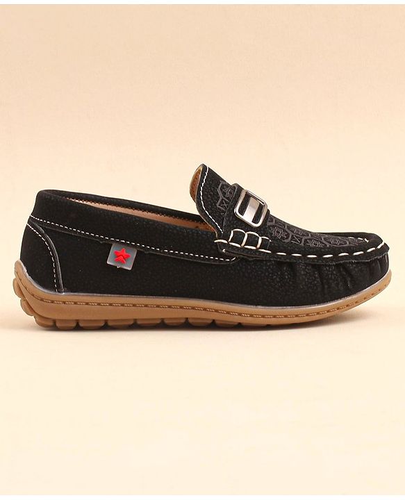 Cute Walk by Babyhug Slip On Loafer Shoes with Star Print - Brown