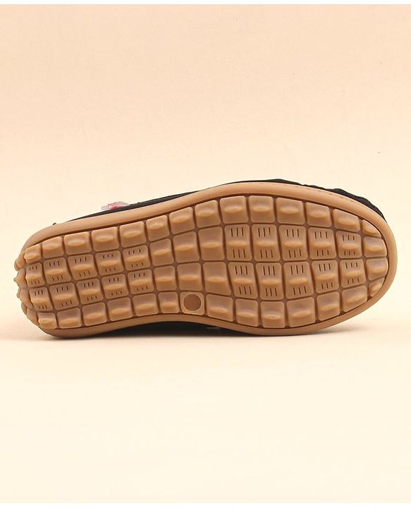 Cute Walk by Babyhug Slip On Loafer Shoes with Star Print - Brown