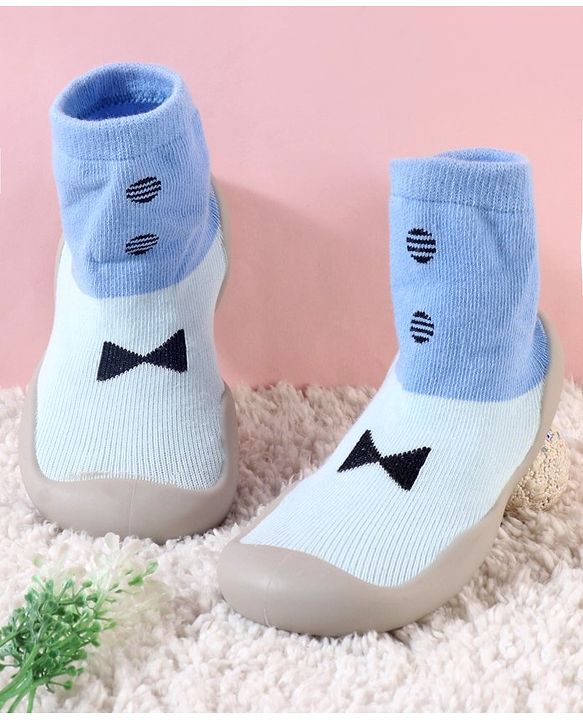 Cute Walk by Babyhug Slip On Sock Shoes - Blue