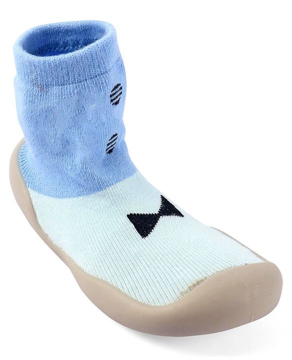 Cute Walk by Babyhug Slip On Sock Shoes - Blue