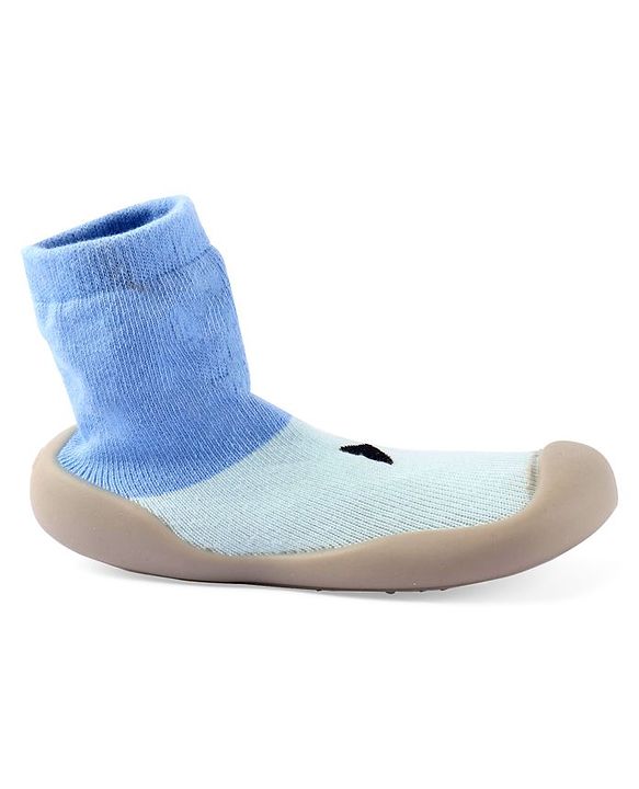 Cute Walk by Babyhug Slip On Sock Shoes - Blue
