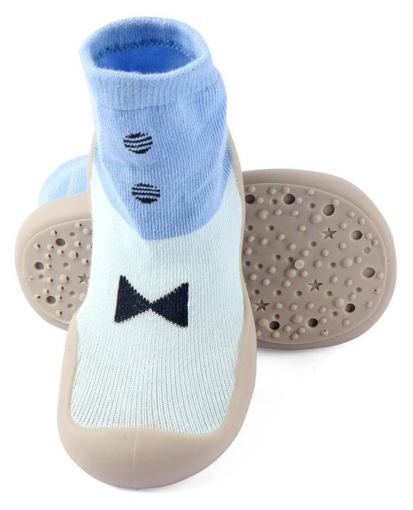 Cute Walk by Babyhug Slip On Sock Shoes - Blue
