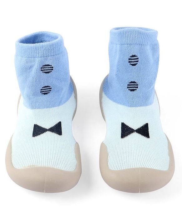 Cute Walk by Babyhug Slip On Sock Shoes - Blue