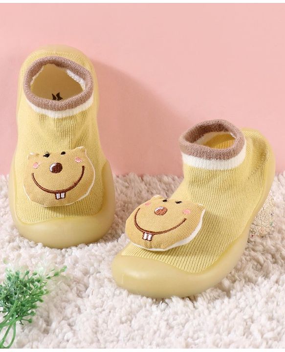 Cute Walk by Babyhug Slip On Sock Shoes - Yellow