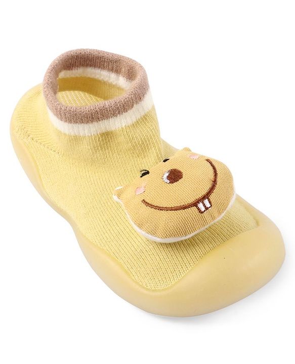 Cute Walk by Babyhug Slip On Sock Shoes - Yellow