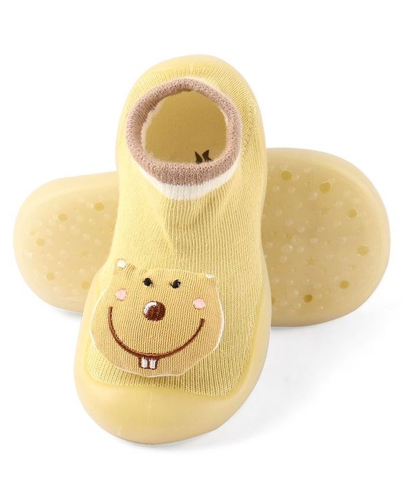 Cute Walk by Babyhug Slip On Sock Shoes - Yellow