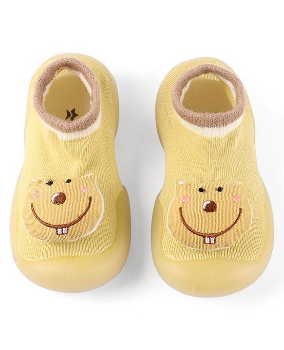 Cute Walk by Babyhug Slip On Sock Shoes - Yellow