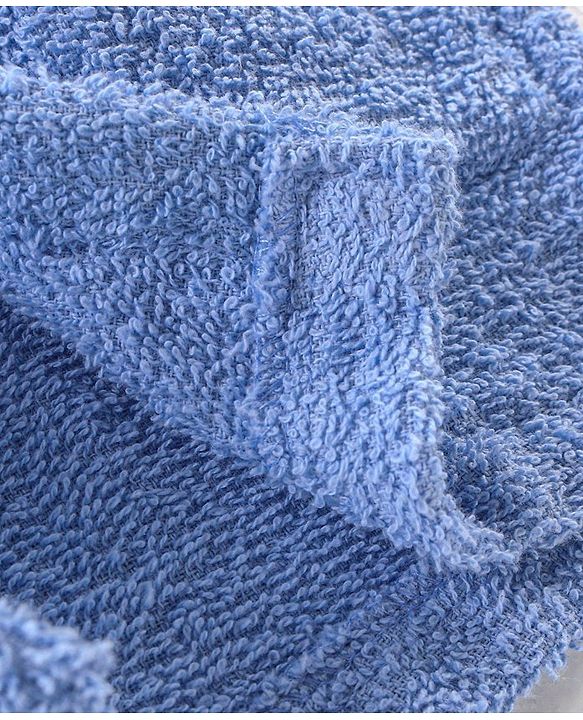 Babyhug  Woven  Hooded Full Sleeves Bath Robe With Pockets & Elephant Applique - Blue