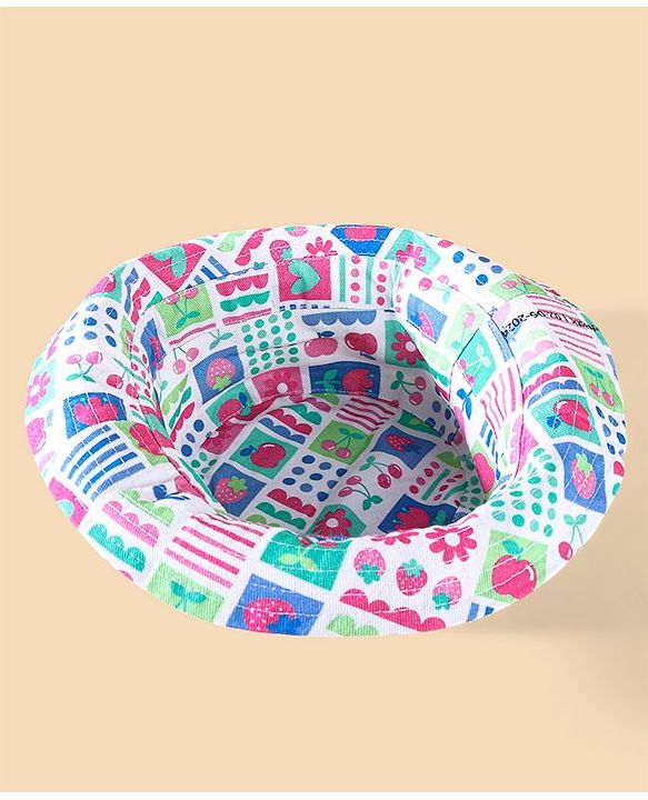 Babyhug Two Layer Cotton Woven Printed Bucket Hat - Multicolor