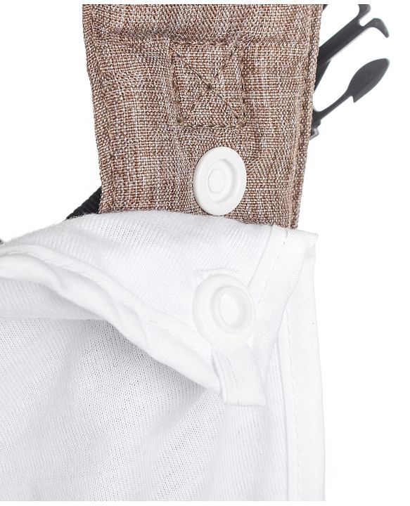 Babyhug Travel Nest Baby Carrier - 100% Polyester, 3 Carrying Positions (Inward Facing, Outward Facing, Back Carrying), Adjustable Straps, Lightweight Free Size (3.5-9kg, 3-12 Months), Hand Washable - Beige