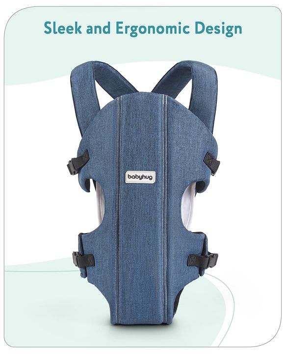 Babyhug Travel Nest Baby Carrier - 100% Polyester, 3 Carrying Positions (Inward Facing, Outward Facing, Back Carrying), Adjustable Straps, Lightweight Free Size (3.5-9kg, 3-12 Months), Hand Washable - Beige