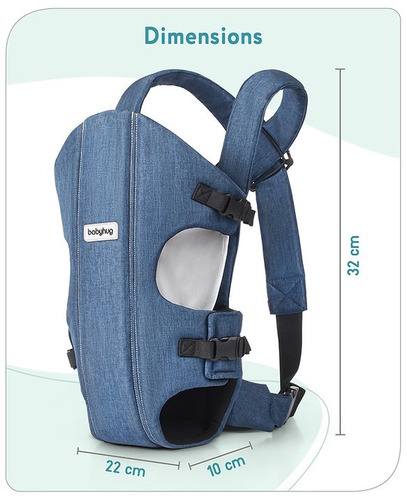 Babyhug Travel Nest Baby Carrier - 100% Polyester, 3 Carrying Positions (Inward Facing, Outward Facing, Back Carrying), Adjustable Straps, Lightweight Free Size (3.5-9kg, 3-12 Months), Hand Washable - Beige