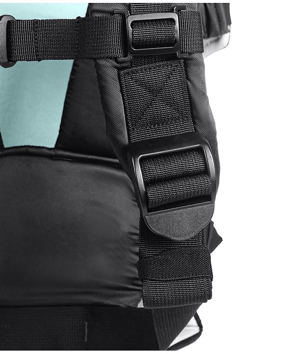 Babyhug Fortune Baby Carrier - 100% Polyester, 4 Positions (Horizontal, Inward, Outward, Back), Ergonomic for 0-12 Months (3.5-14 kg), Adjustable Waistband, Lightweight, Free Size, Hand Washable - Blue
