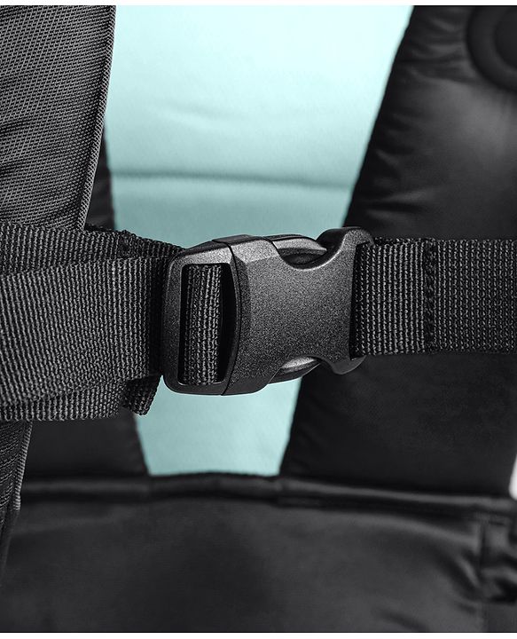 Babyhug Fortune Baby Carrier - 100% Polyester, 4 Positions (Horizontal, Inward, Outward, Back), Ergonomic for 0-12 Months (3.5-14 kg), Adjustable Waistband, Lightweight, Free Size, Hand Washable - Blue