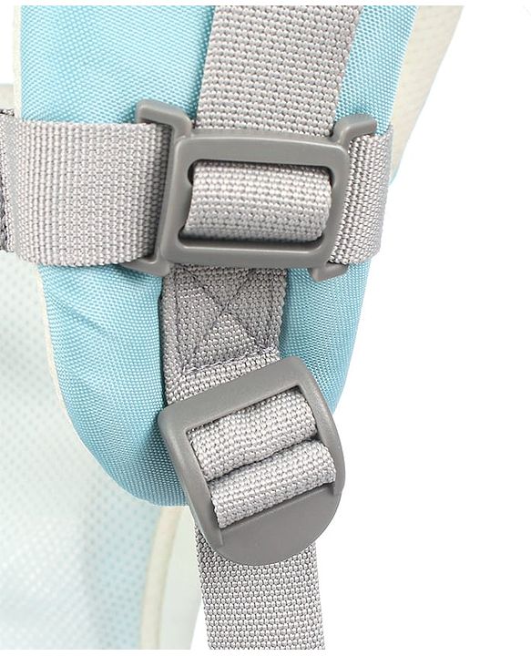 Babyhug Little Voyager Hip Seat Baby Carrier - 100% Polyester, 3 Positions (Inward, Outward, Back Carrying), Ergonomic Design for 4-36 Months (3.5-14.9kg), Adjustable Lumbar Belt, Lightweight, Free Size, Hand Washable - Grey