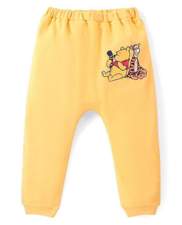 Babyhug Disney Cotton Knit Full Length Diaper Leggings with Winnie The Pooh Graphics Pack of 3 - Multicolour