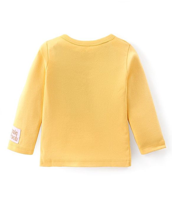 Babyhug Disney Interlock Cotton Knit Full Sleeves Jhablas With Winnie The Pooh Graphics with Badge Detailing Pack of 3- Yellow Green & Blue