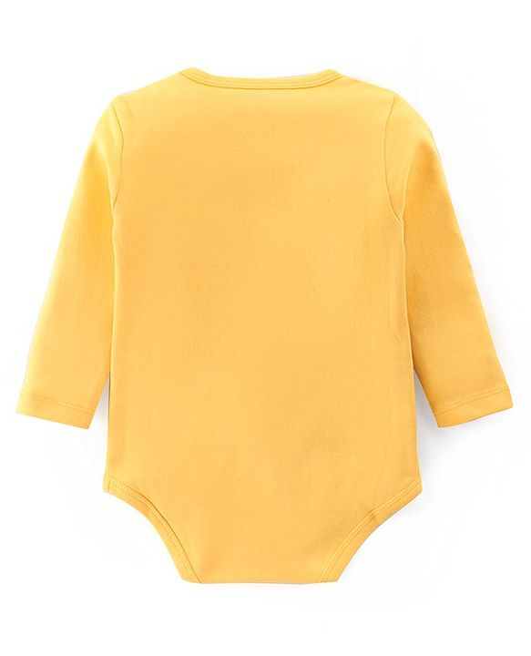 Babyhug Disney Interlock Knit Full Sleeves Onesie with Leggings and Cap Winnie The Pooh Graphic -Yellow & Light Green