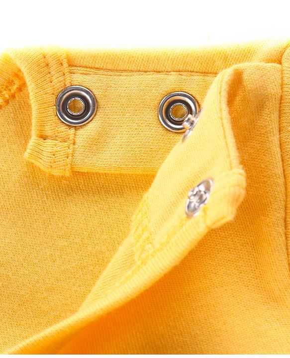 Babyhug Disney Interlock Knit Full Sleeves Onesie with Leggings and Cap Winnie The Pooh Graphic -Yellow & Light Green