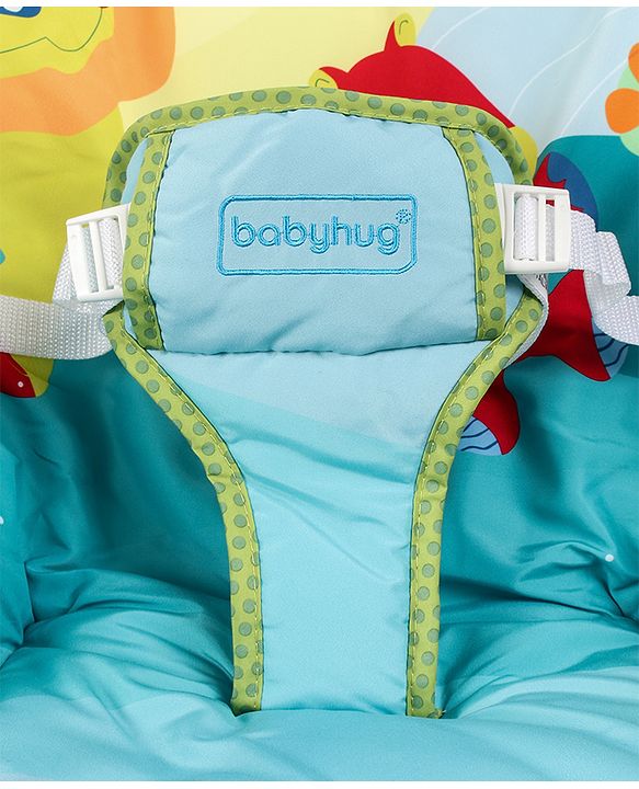 Babyhug Light Weight Comfy Bouncer With Music & Calming Vibrations Animal Print - Multicolour (Without Toys)